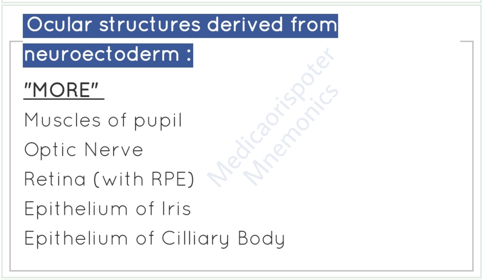 Ocular Structures Derived from Neuroectoderm